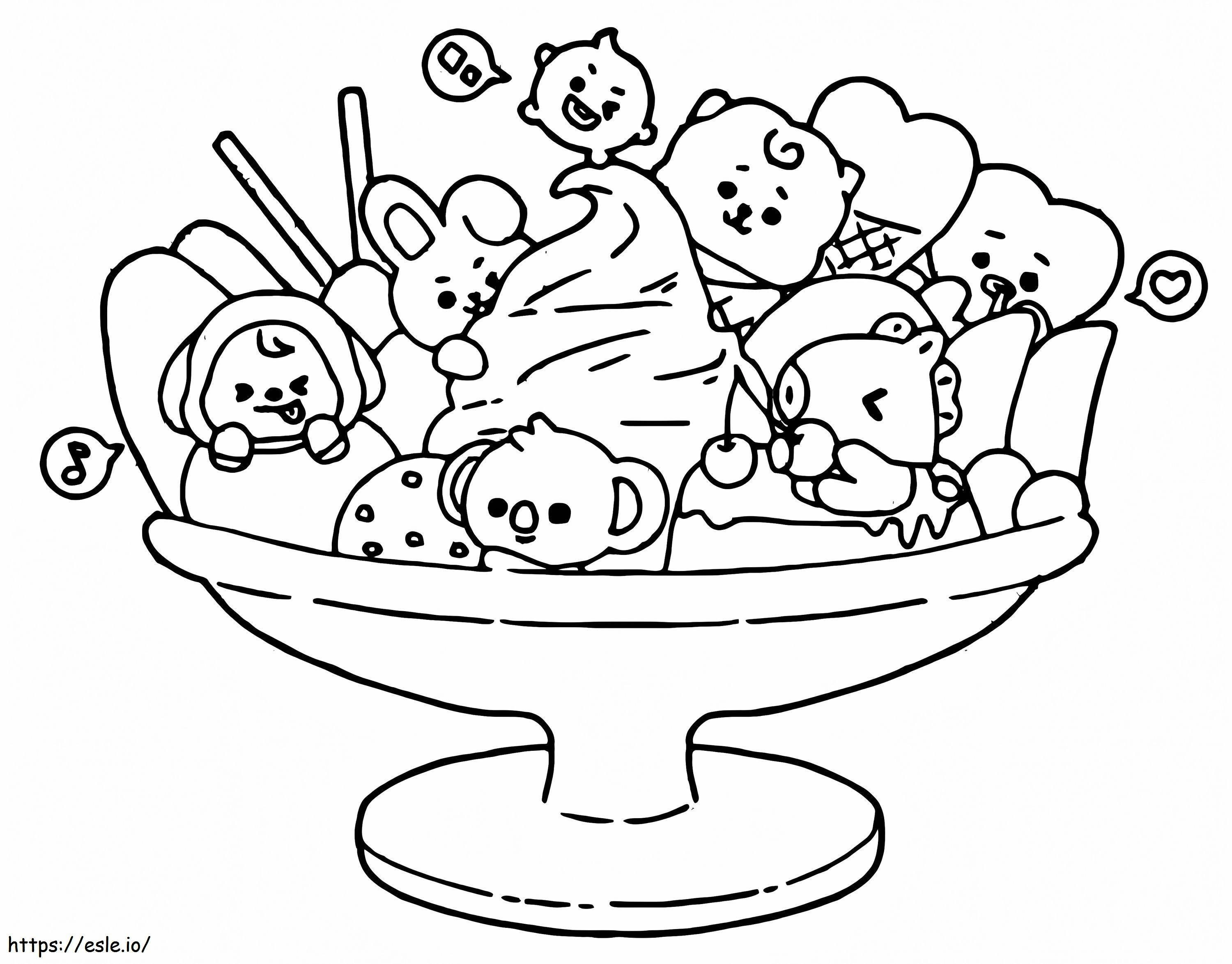 Printable BT21 coloring page