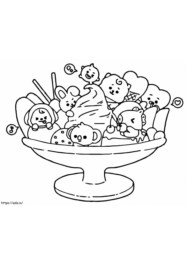 Printable BT21 coloring page