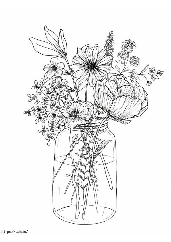Coloriage Bouquet dur à imprimer dessin