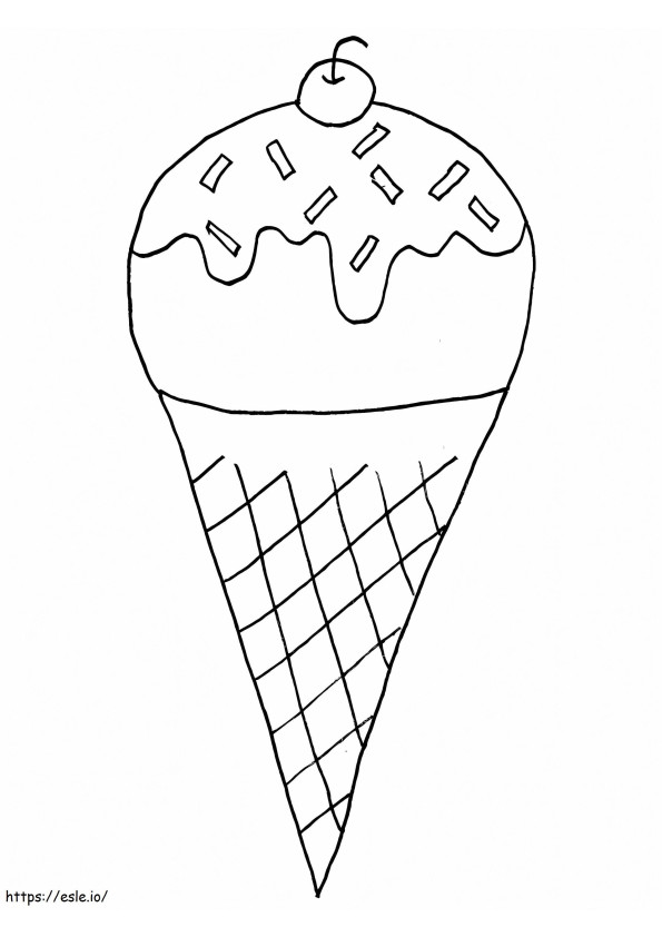 おいしいアイスクリーム ぬりえ - 塗り絵