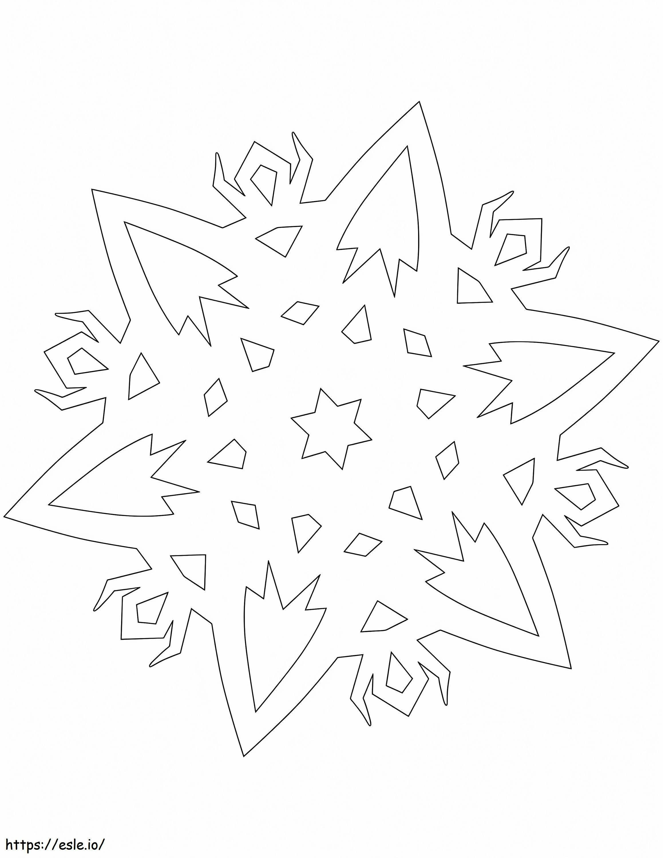 1590114535 Snowflake With Ritual Creatures coloring page