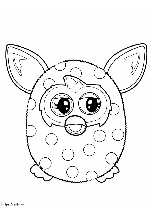 Lovely Furby coloring page