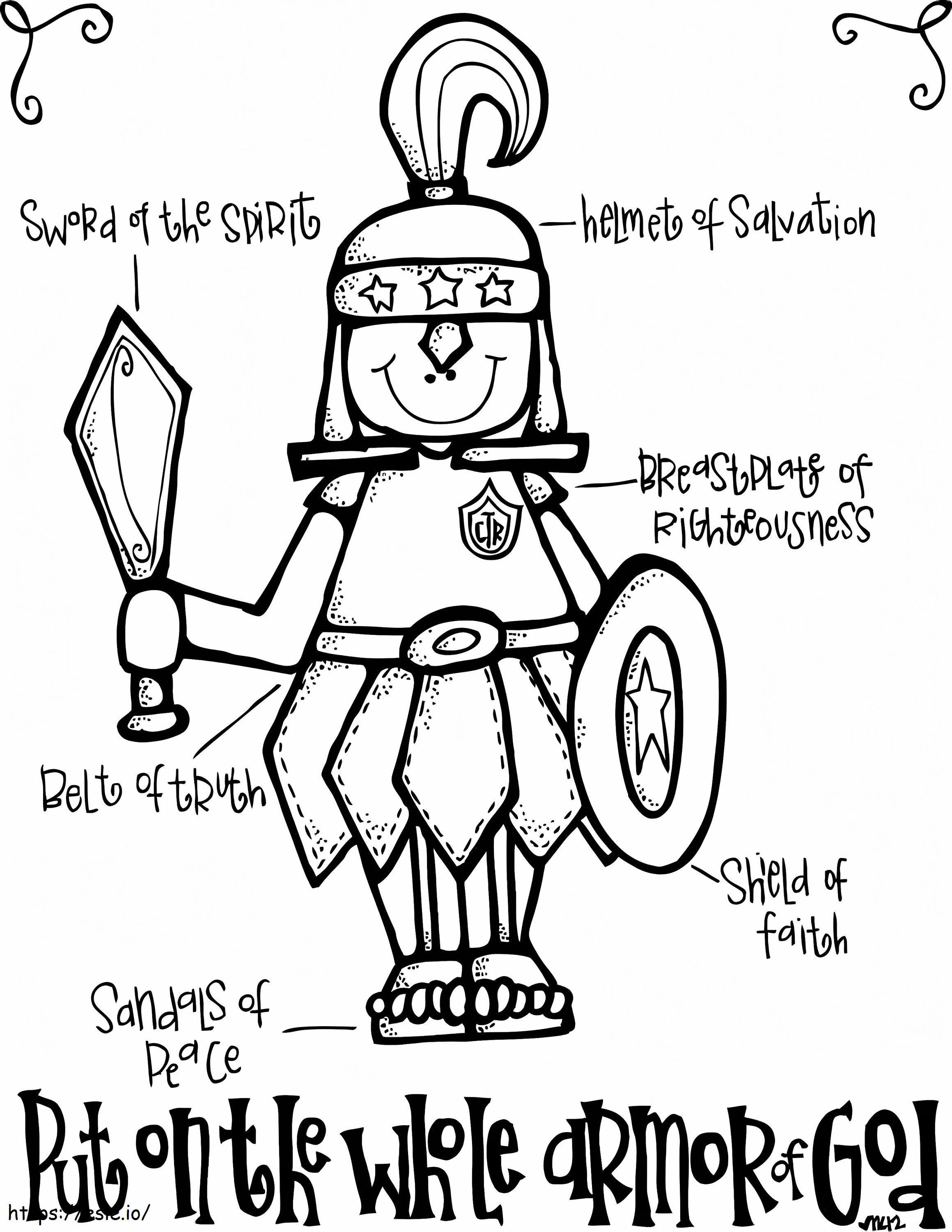 Cute Armor Of God coloring page