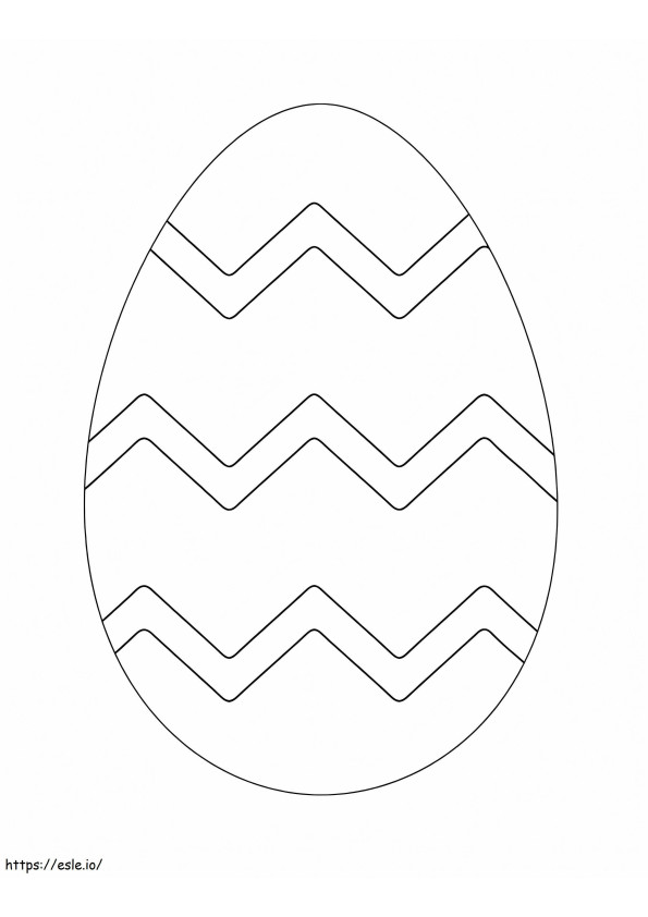 Coloriage Oeuf de Pâques mignon 2 à imprimer dessin