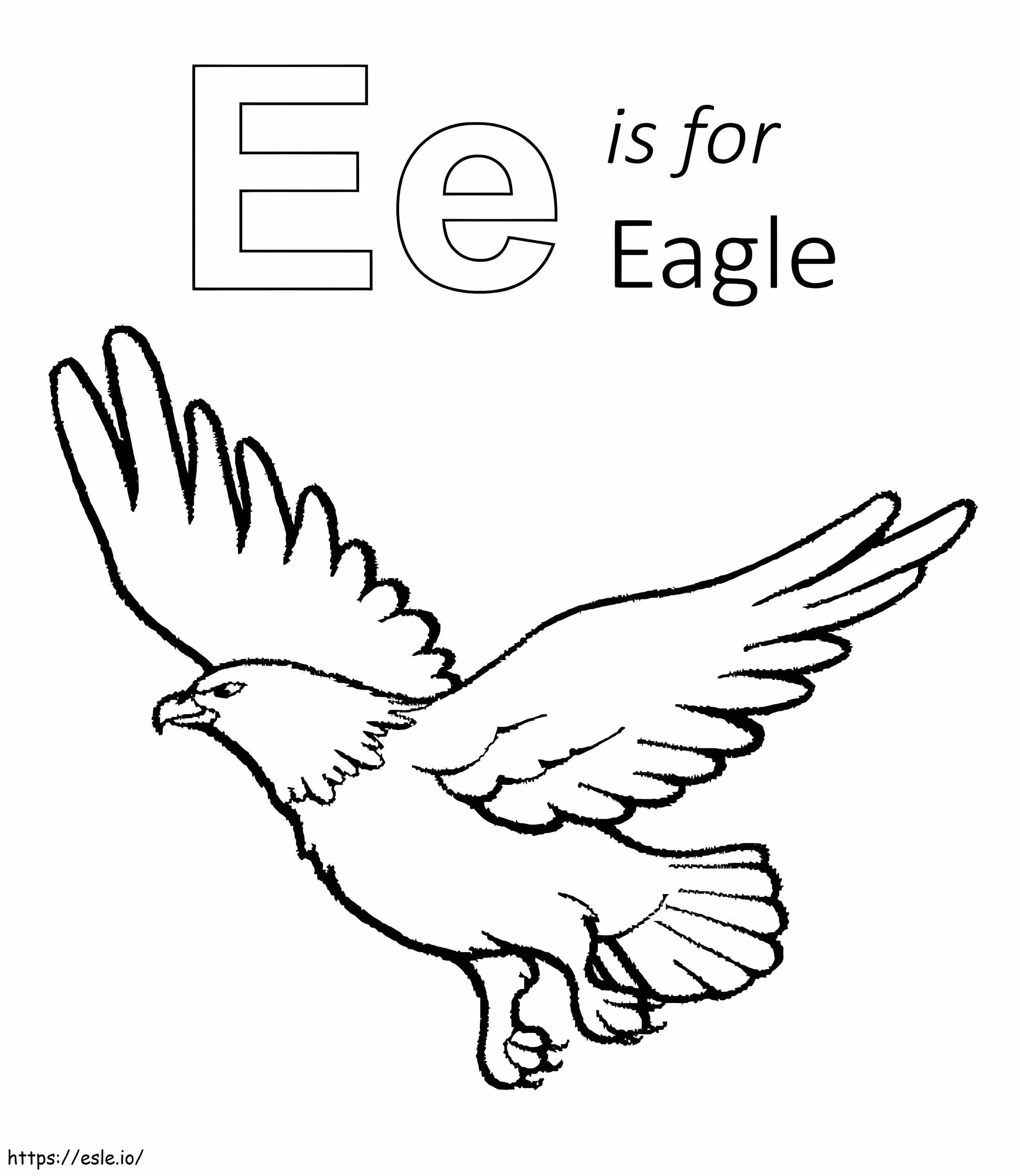 E Is For Eagle coloring page