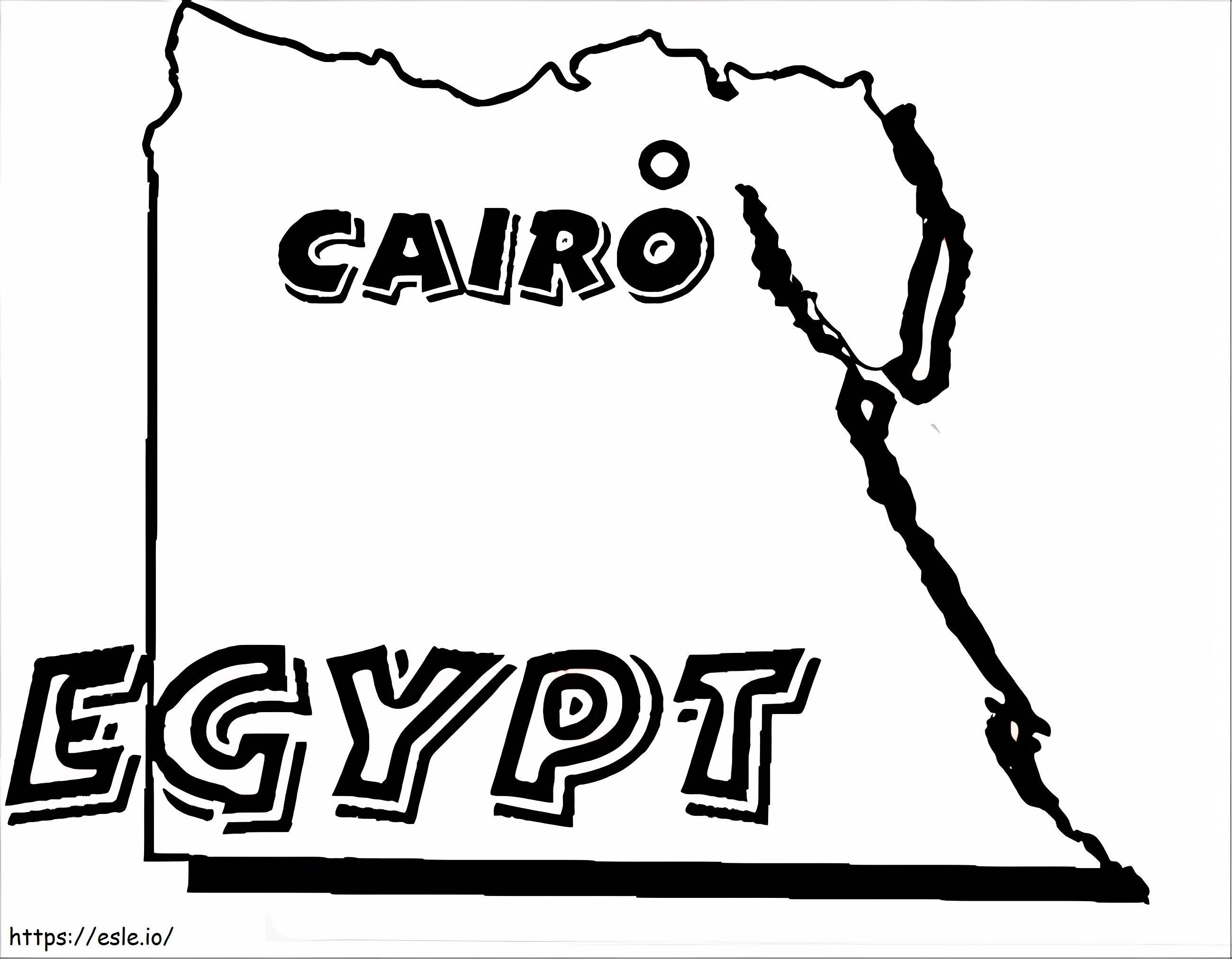Mapa de Egipto para colorear