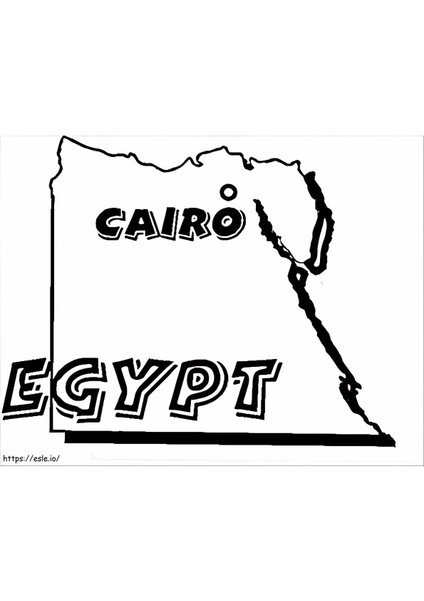 Mappa dell'Egitto da colorare