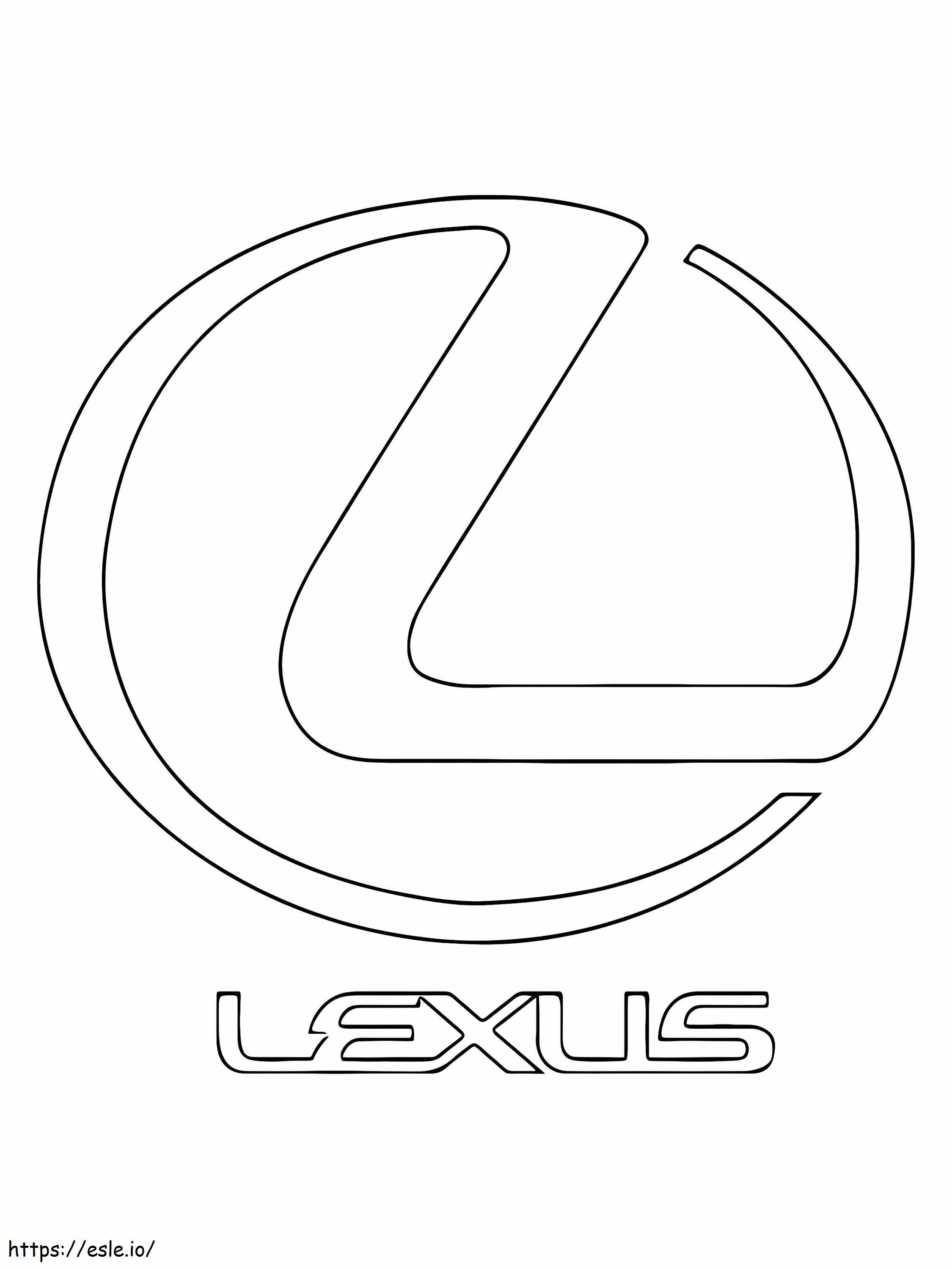 Logo dell'auto Lexus da colorare