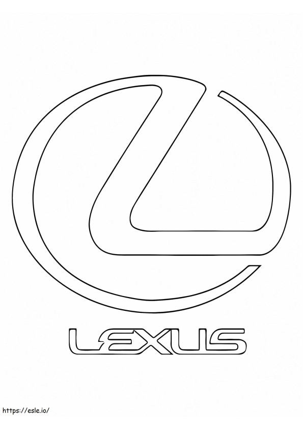 Lexus Car Logo coloring page