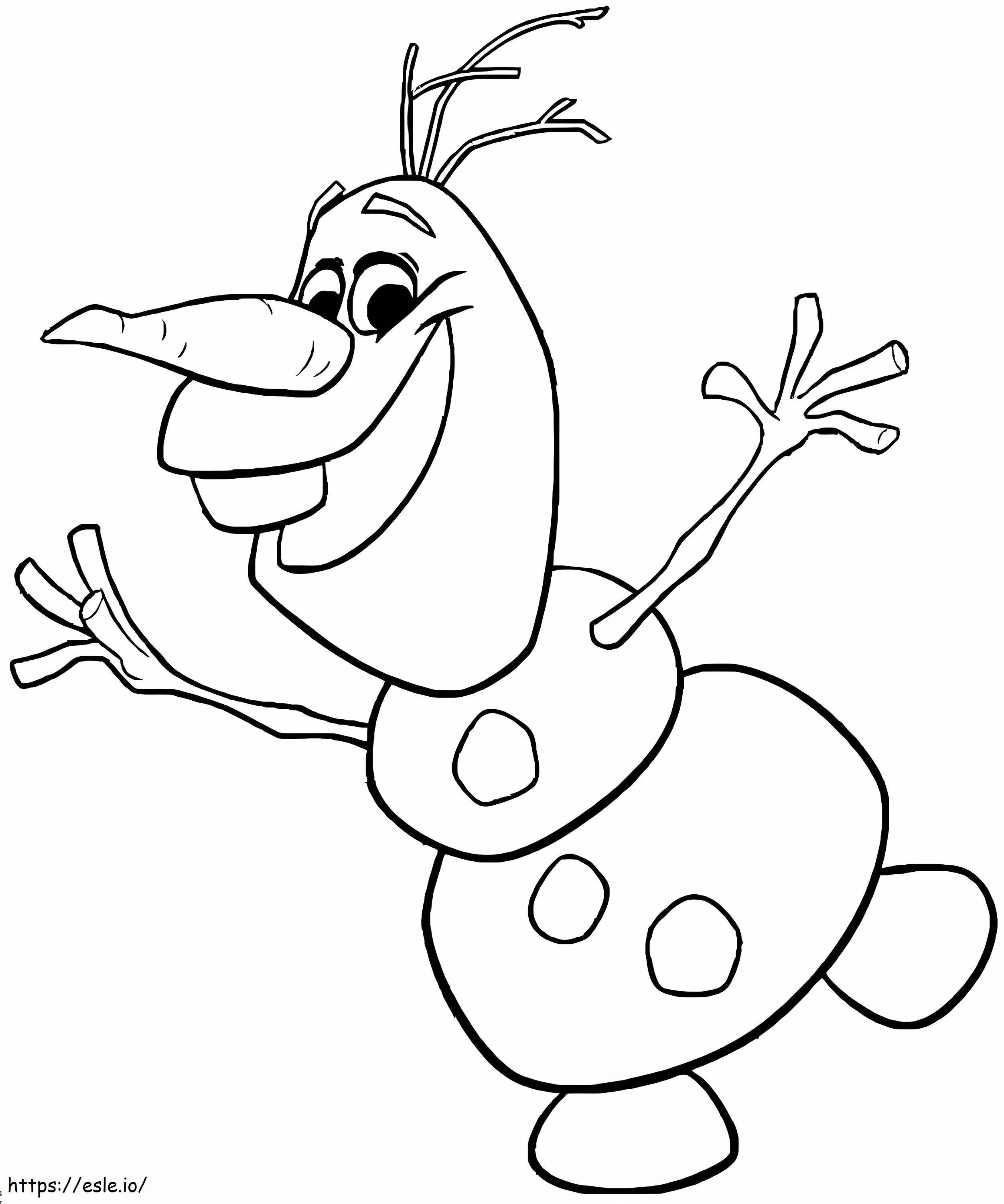 Coloriage Joyeux Olaf à imprimer dessin