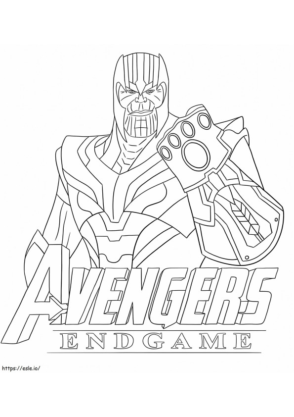 Coloriage Vengeurs Thanos à imprimer dessin