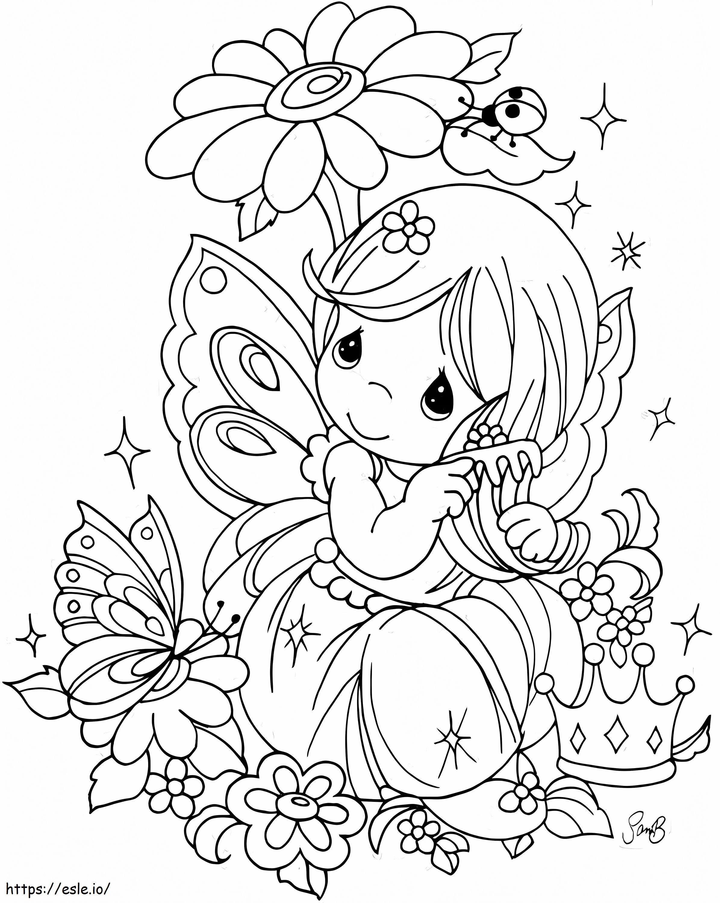 1570463659 Precious Moment Of Girl A4 Coloring Page