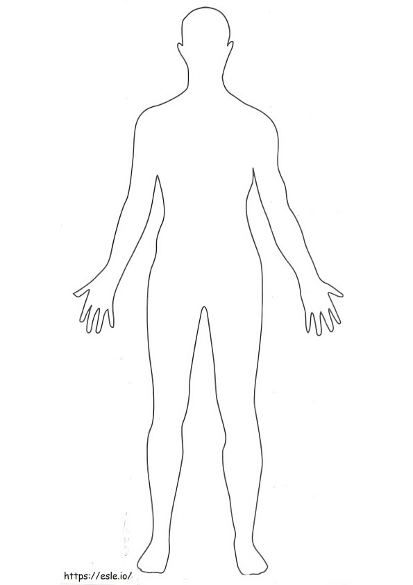 Tall Person Outline coloring page