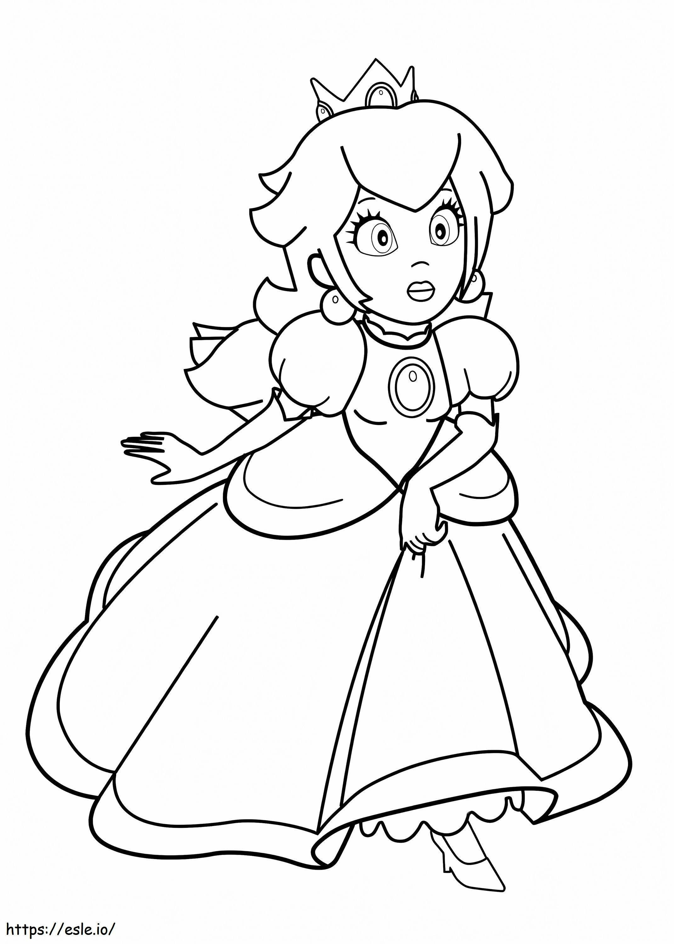 Cute Princess Peach coloring page