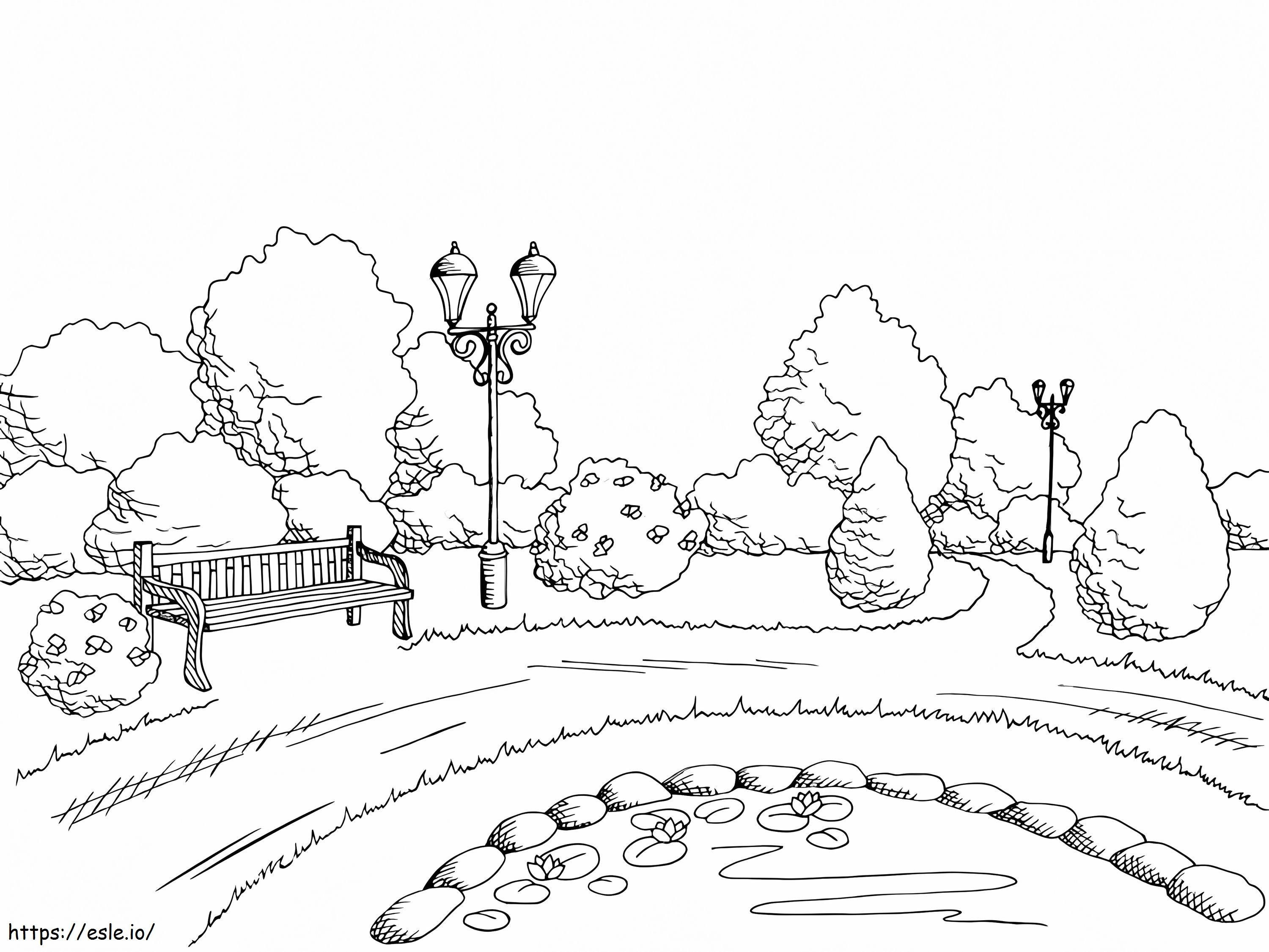 Park Printable coloring page