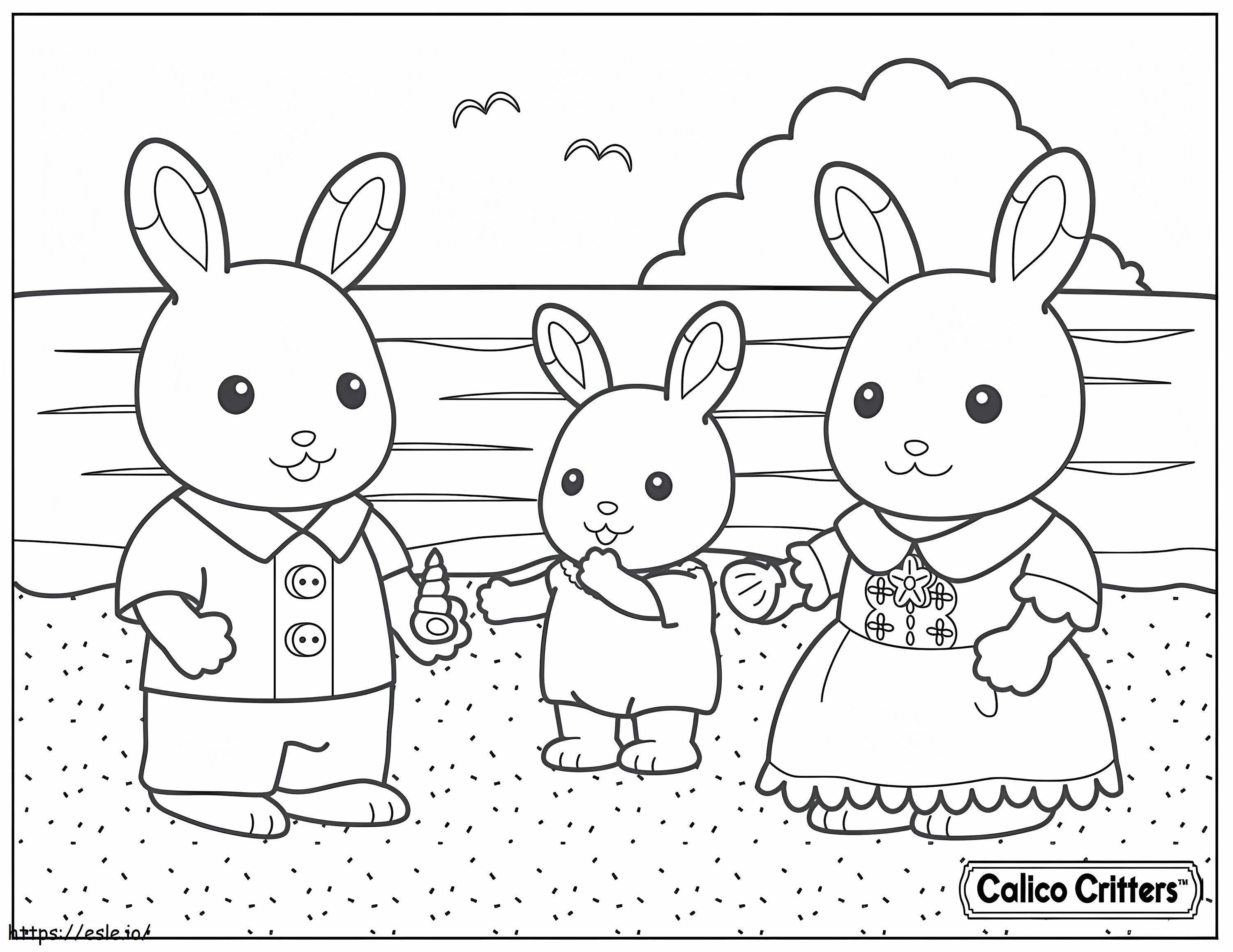 Calico Critters Beach Shell - ilmainen tulostettava värityskuva