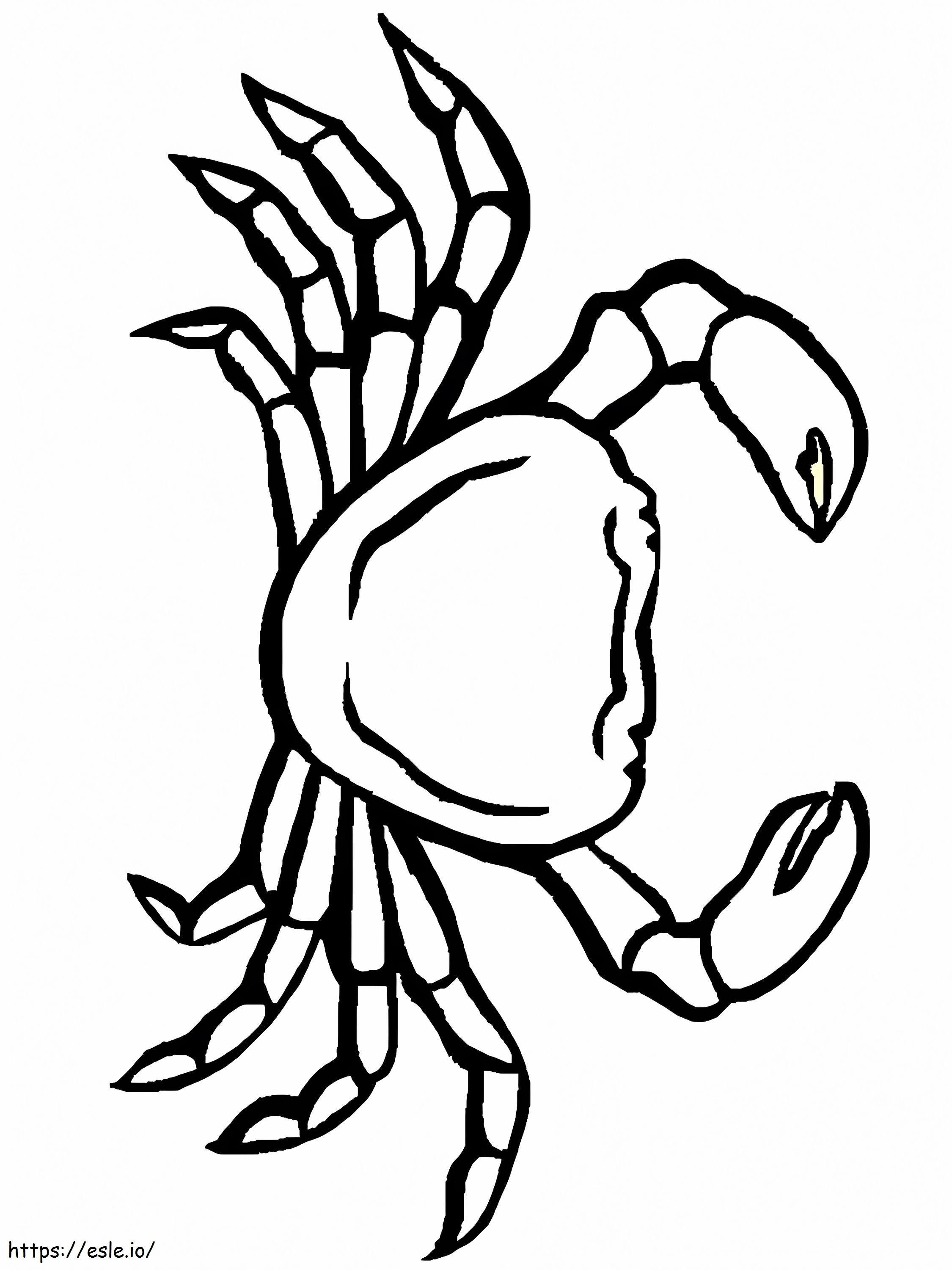 Coloriage Crabe normal à imprimer dessin