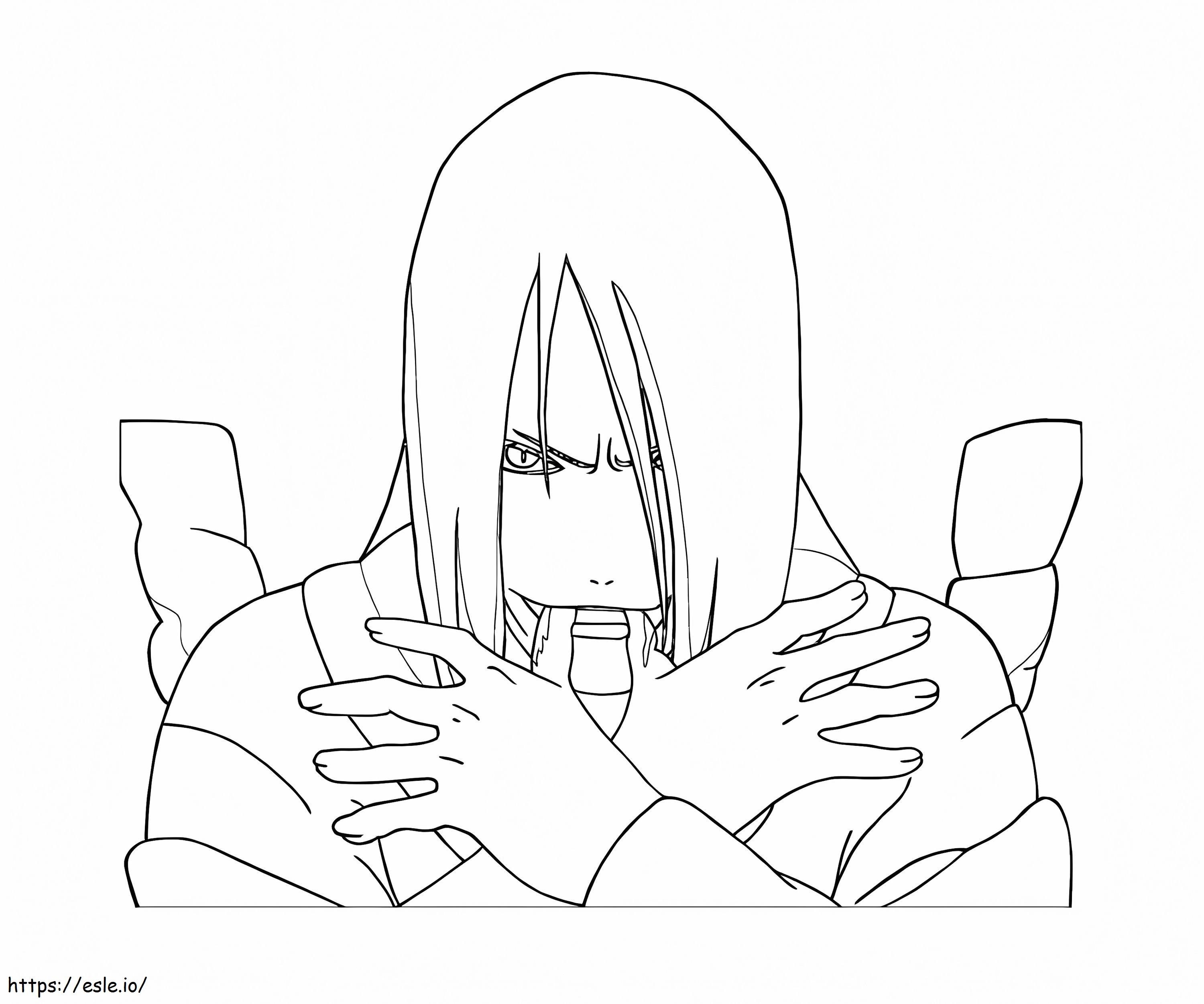 Cara De Orochimaru para colorir