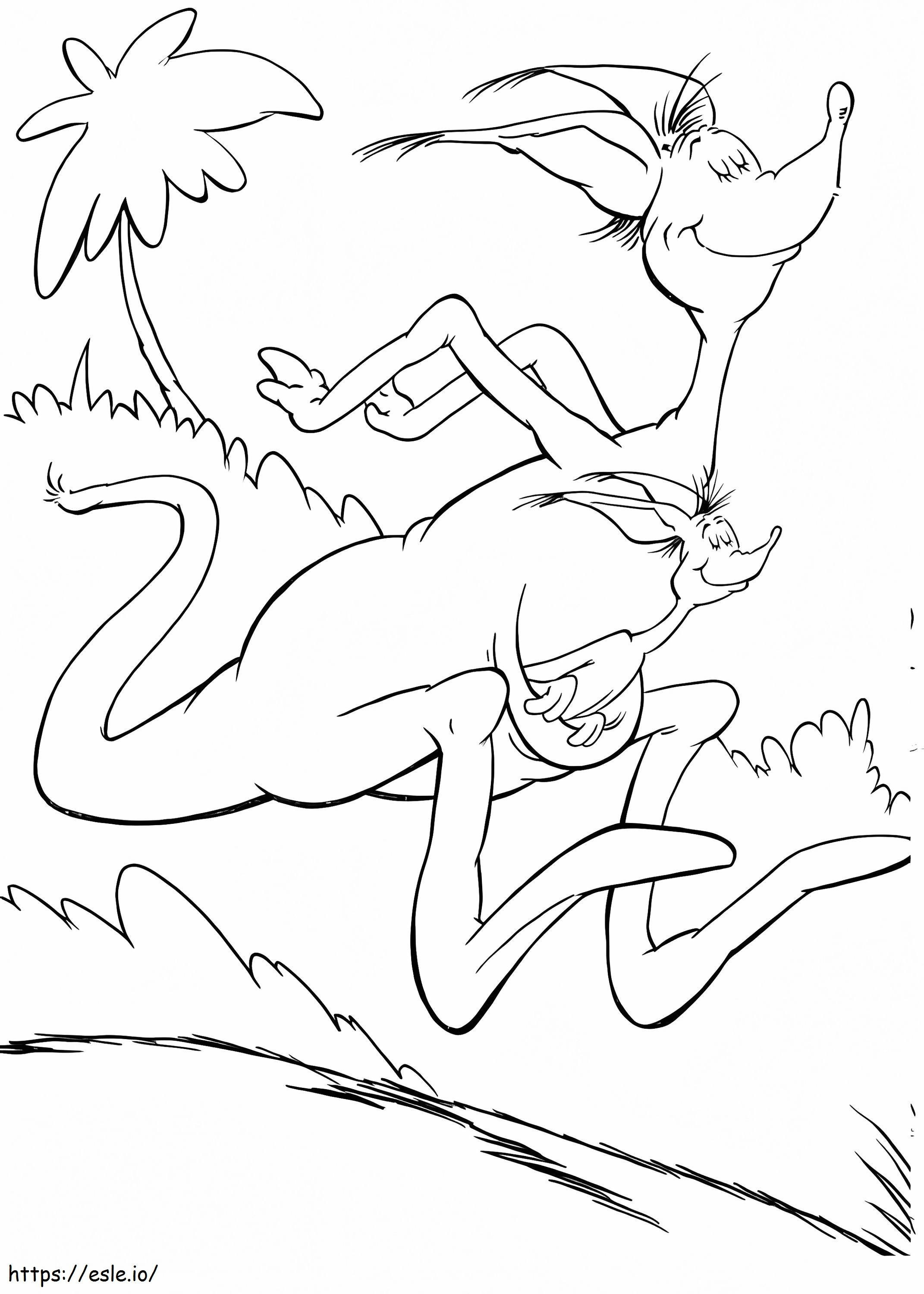 Jane And Rudy Kangaroo coloring page