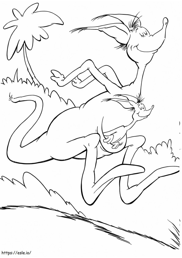 Jane And Rudy Kangaroo coloring page