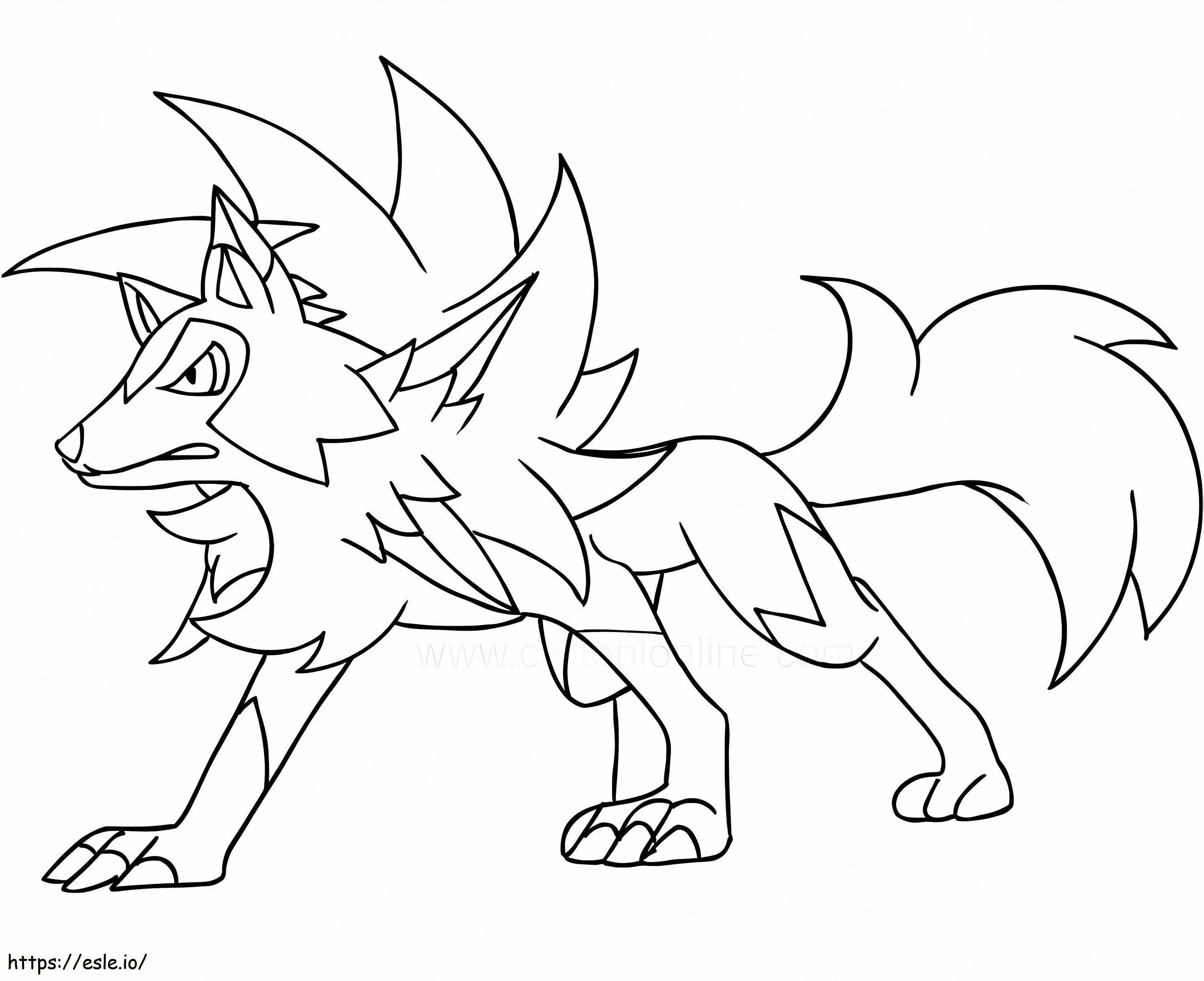 Lycanroc 1 coloring page