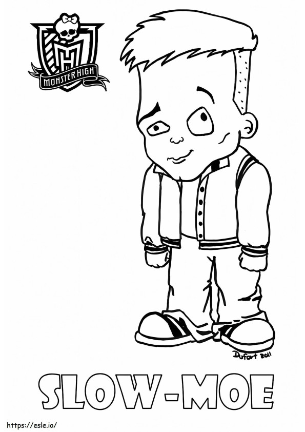 Slow Moe Monster High Baby coloring page