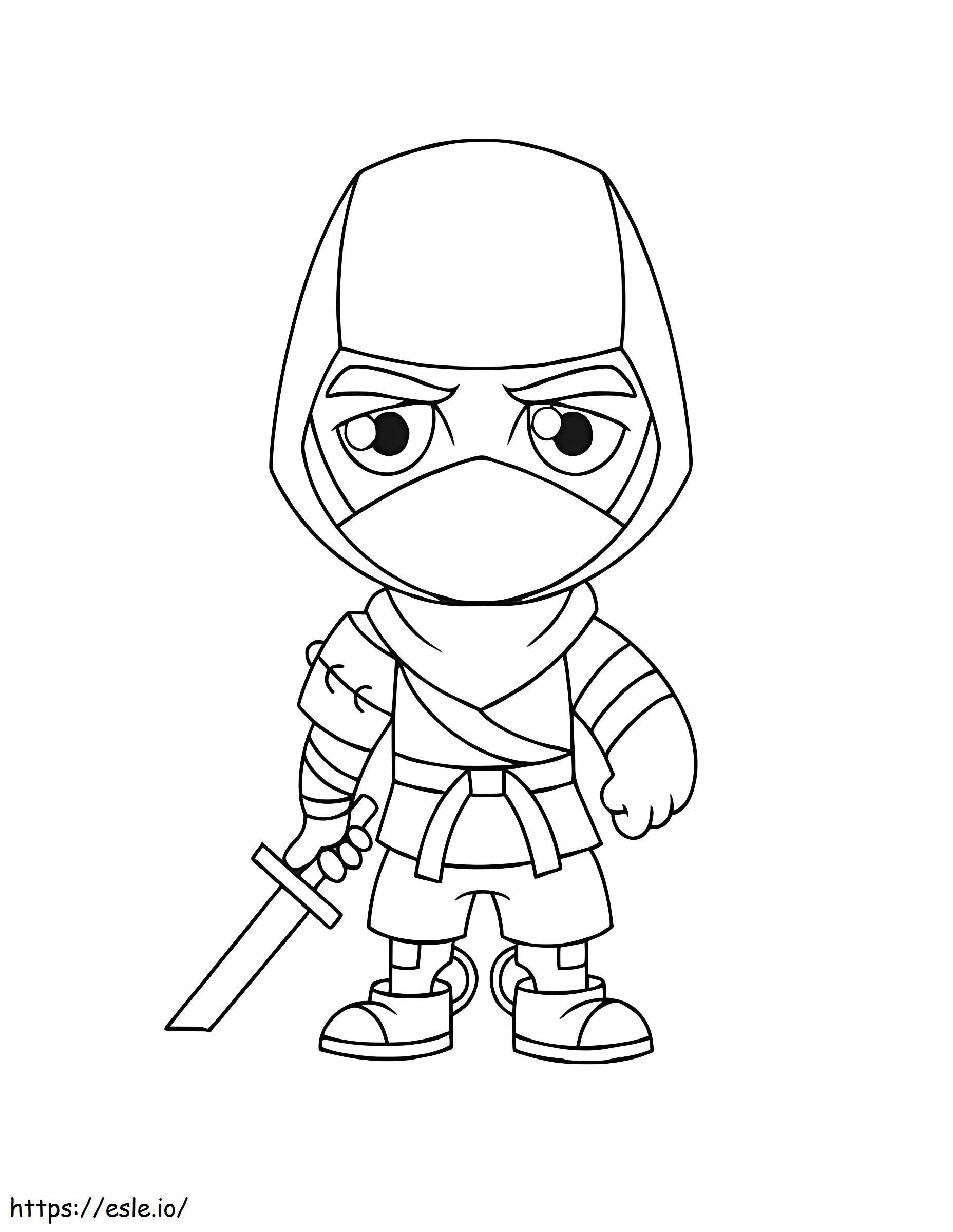 Ninja z Fortnite’a kolorowanka