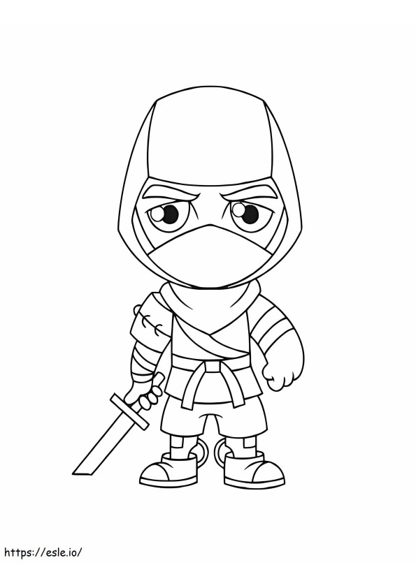 Ninja Fortnite para colorir