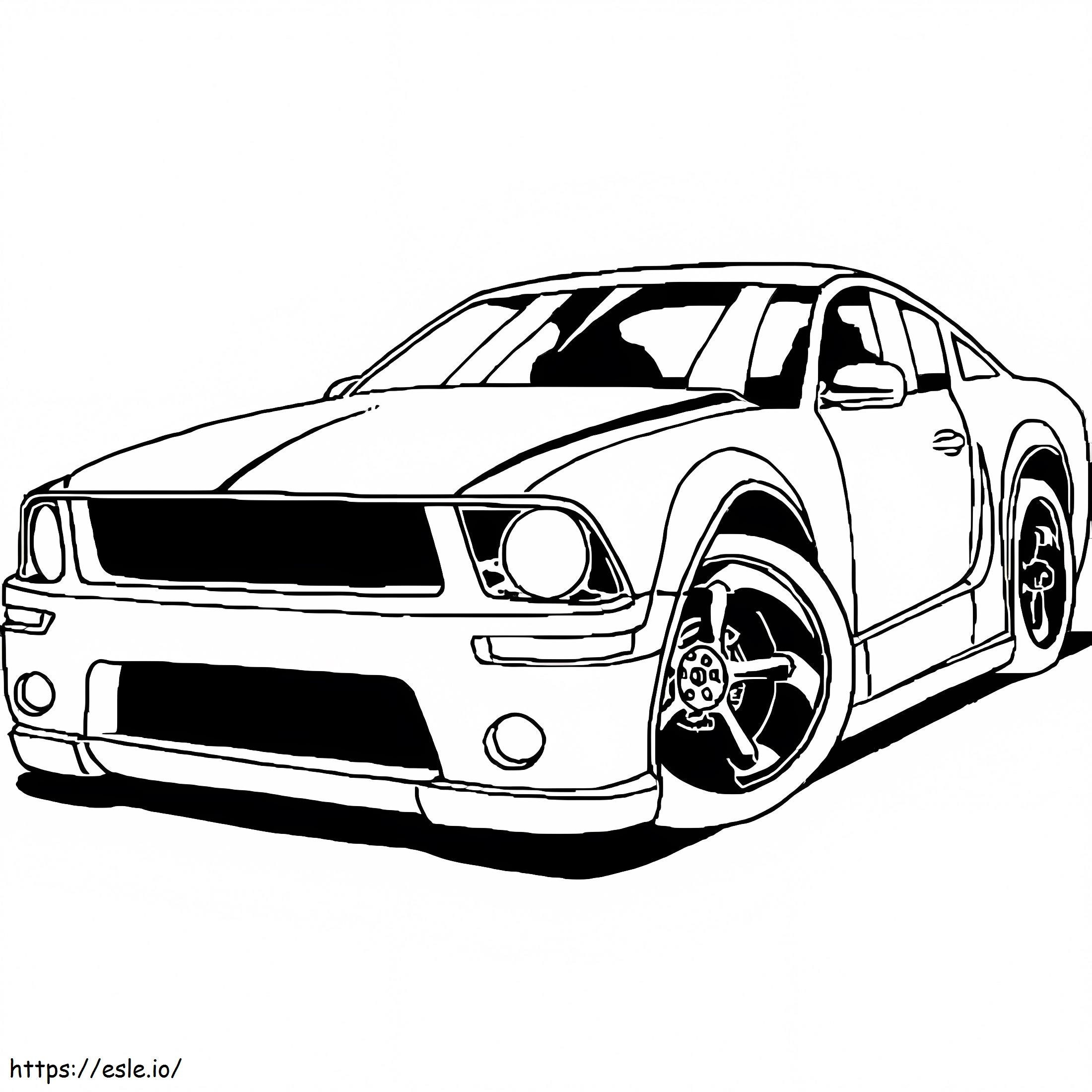 Carro Mustang legal para colorir