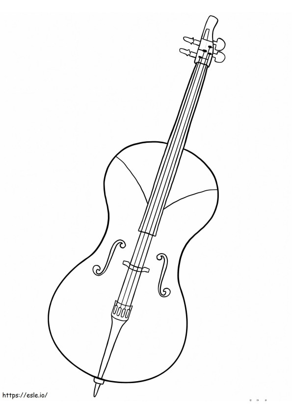Ilmainen Cello To Color värityskuva