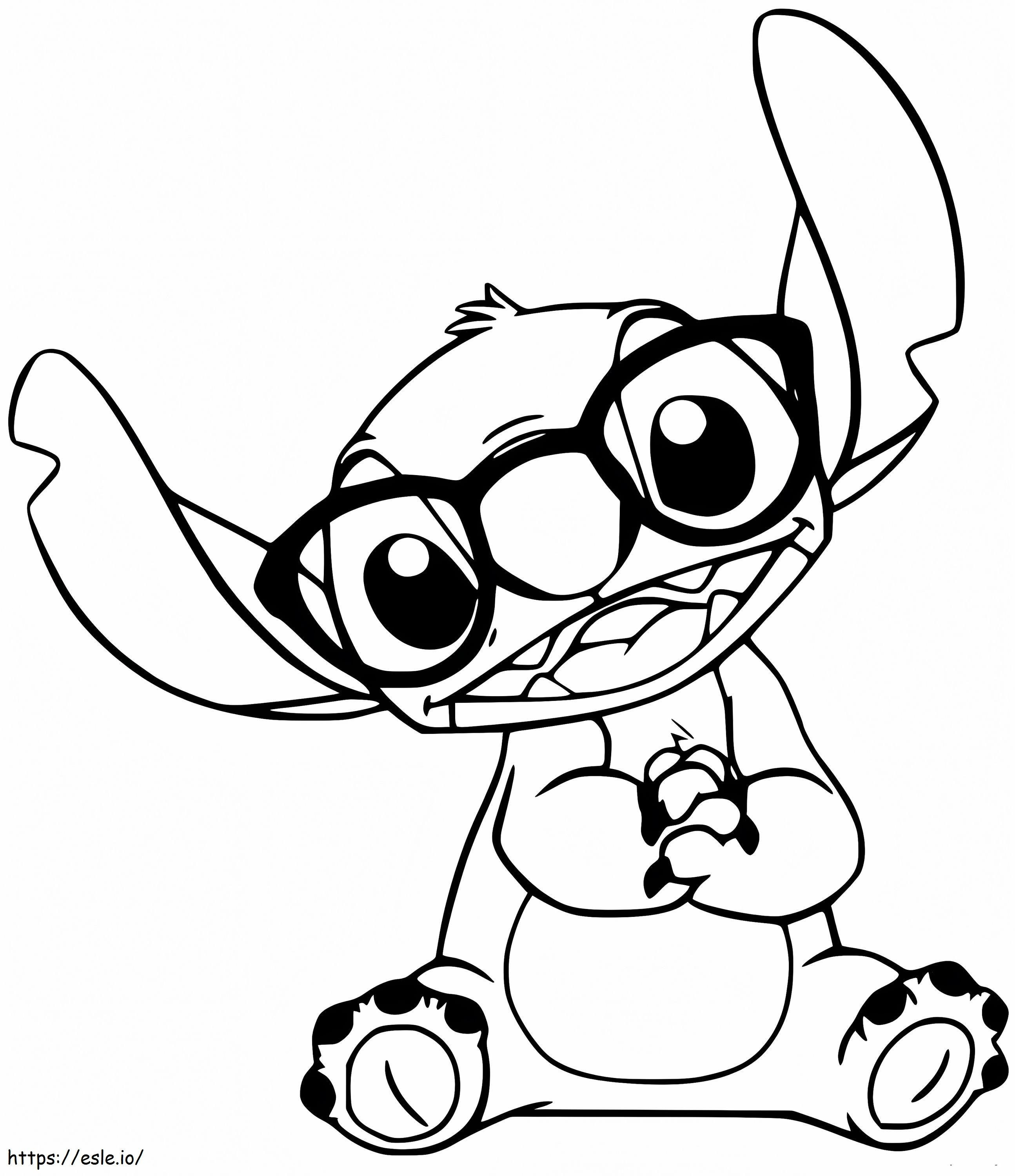 Amical Stitch coloring page