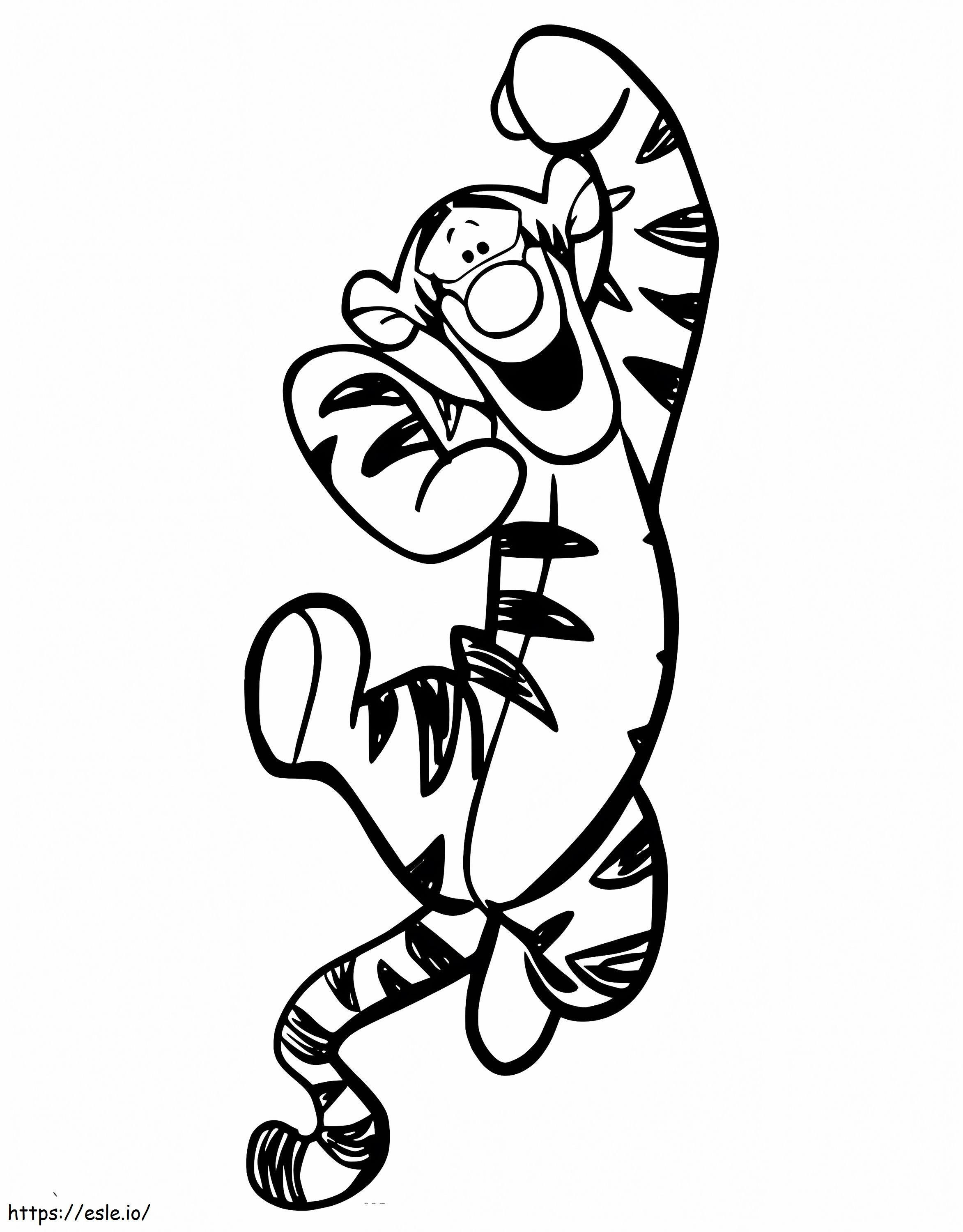 Salto do tigre para colorir
