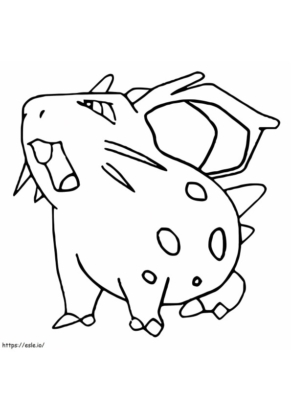 Pokémon Nidoranf geração 1 para colorir