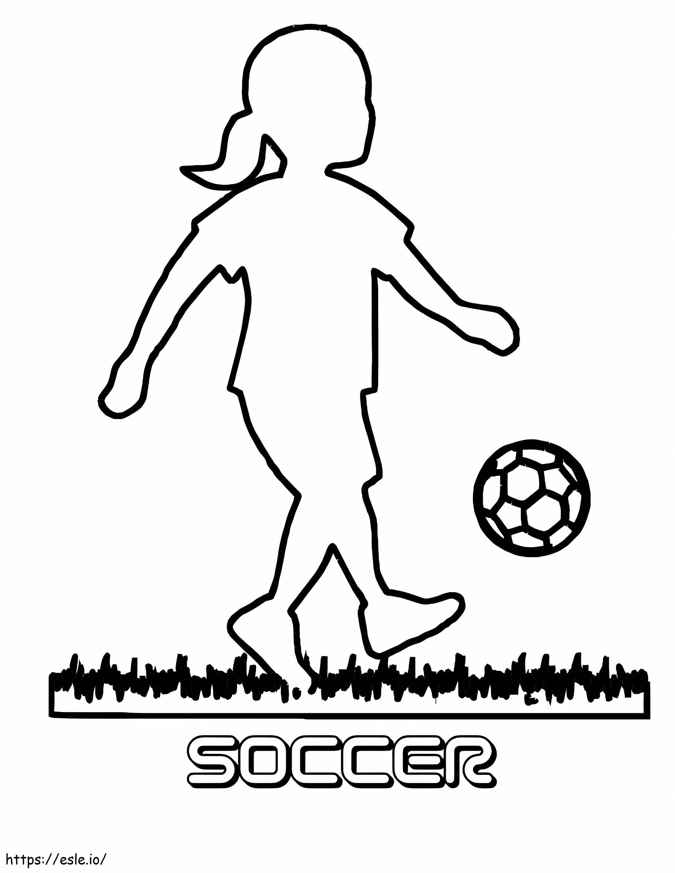Soccer Player Outline coloring page