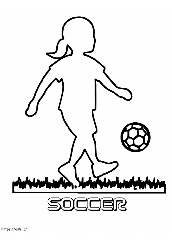 Soccer Player Outline coloring page
