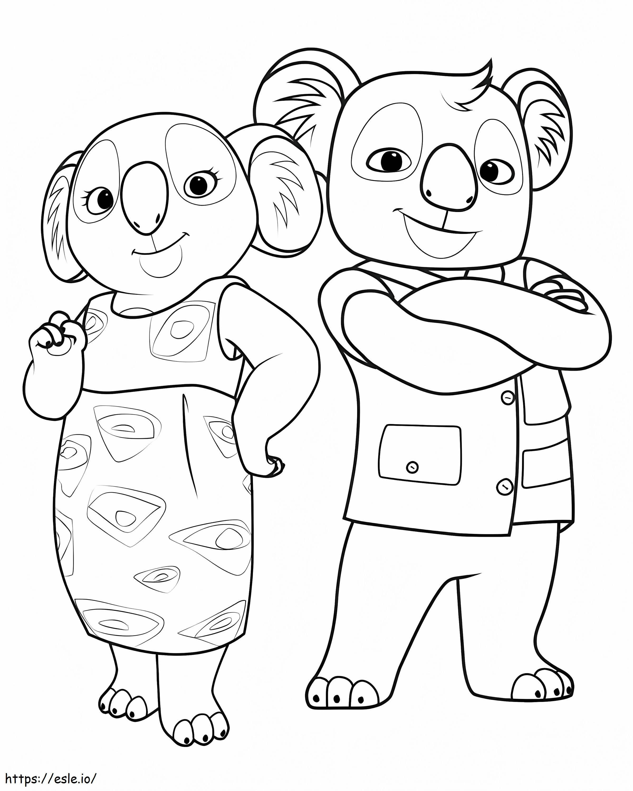Blinky Bill Mom And Dad coloring page