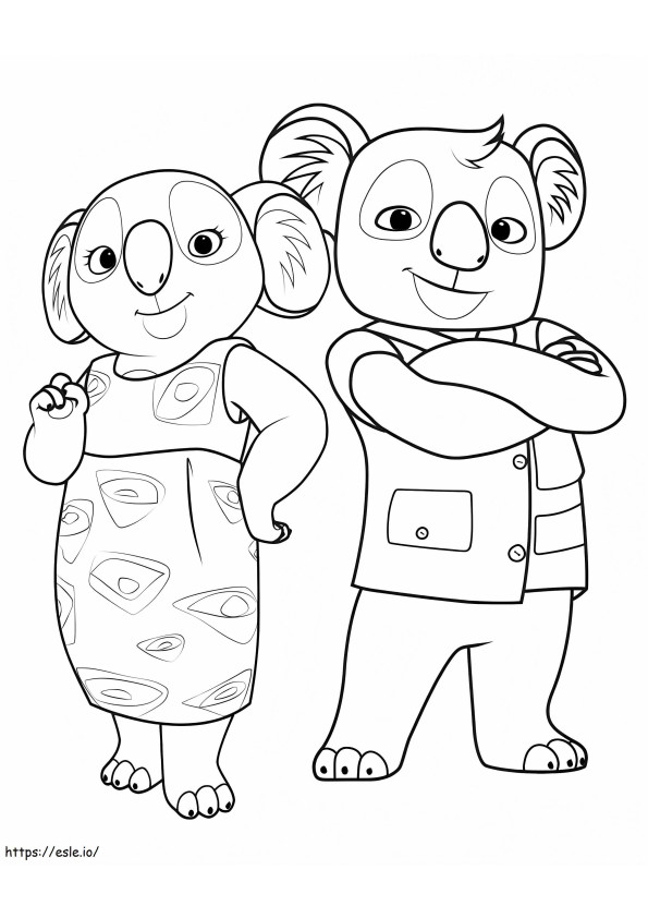 Blinky Bill Mom And Dad coloring page