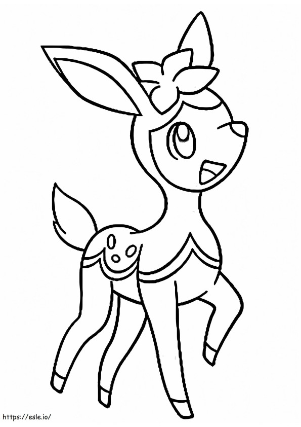 Coloriage Cerf Pokémon 4 à imprimer dessin