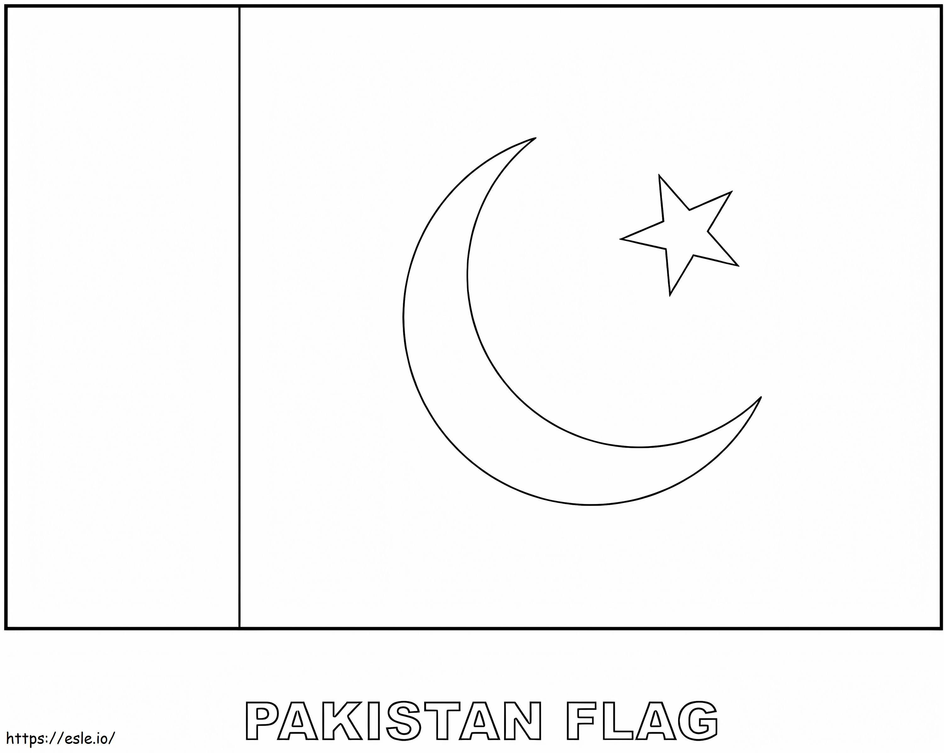 Steagul Pakistanului de colorat
