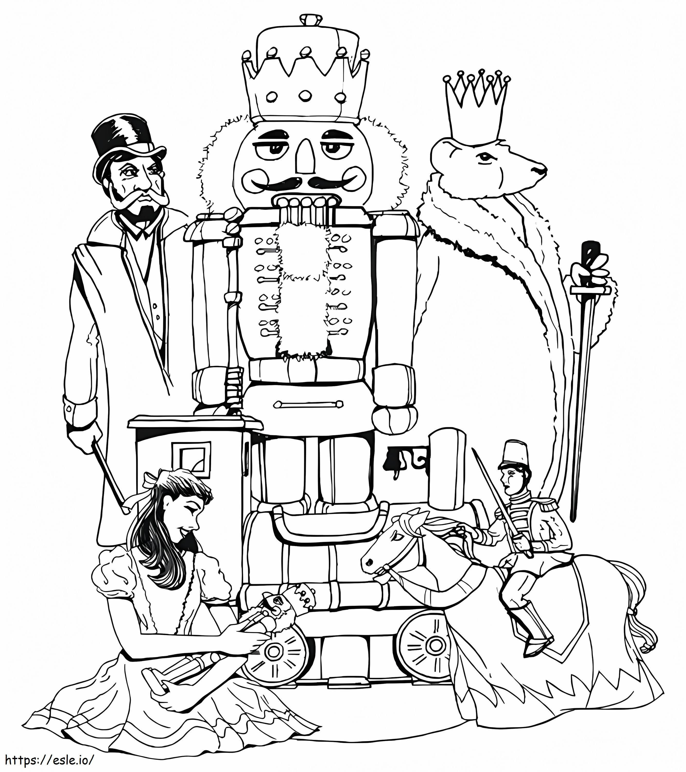 Nutcracker And Characters coloring page