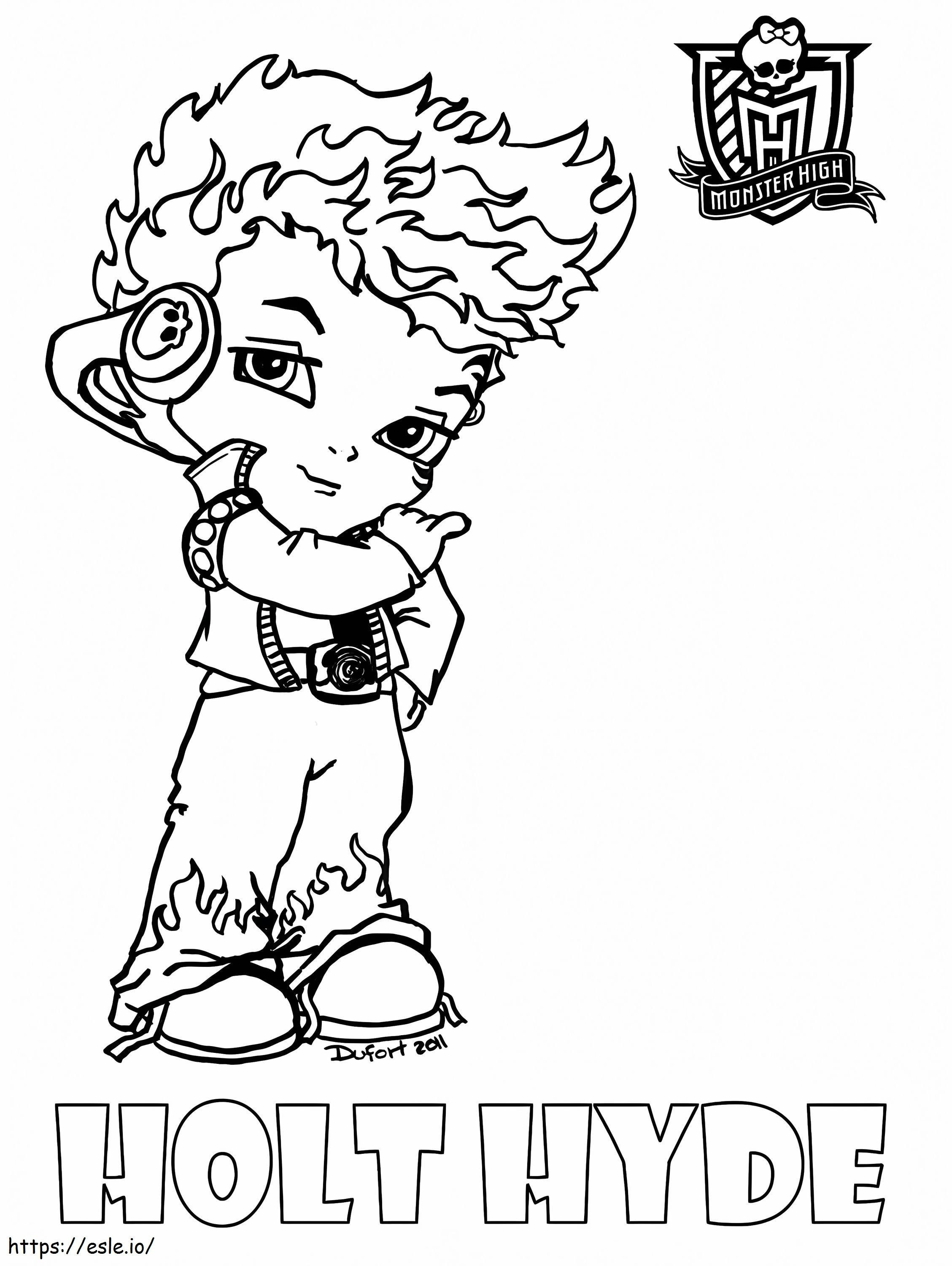 Coloriage Holt Hyde Monster High Bébé à imprimer dessin