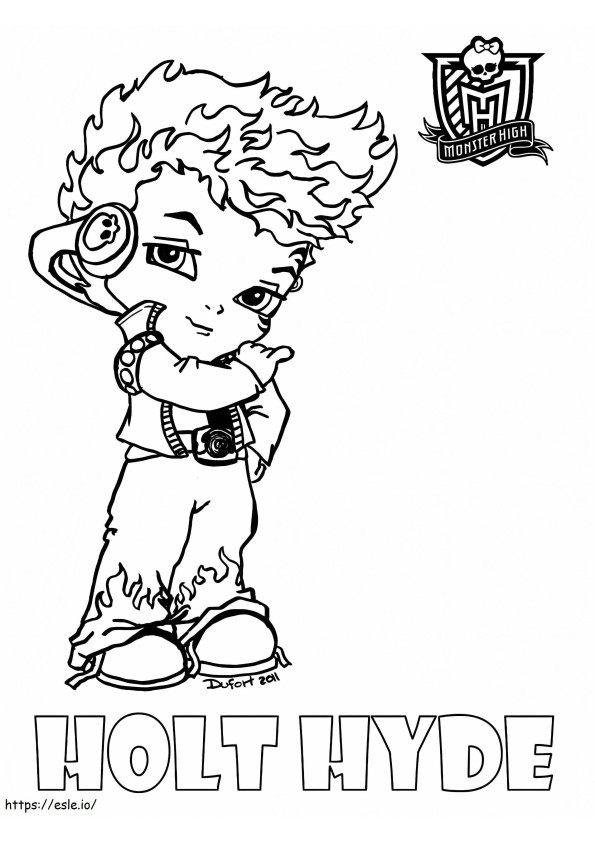 Coloriage Holt Hyde Monster High Bébé à imprimer dessin