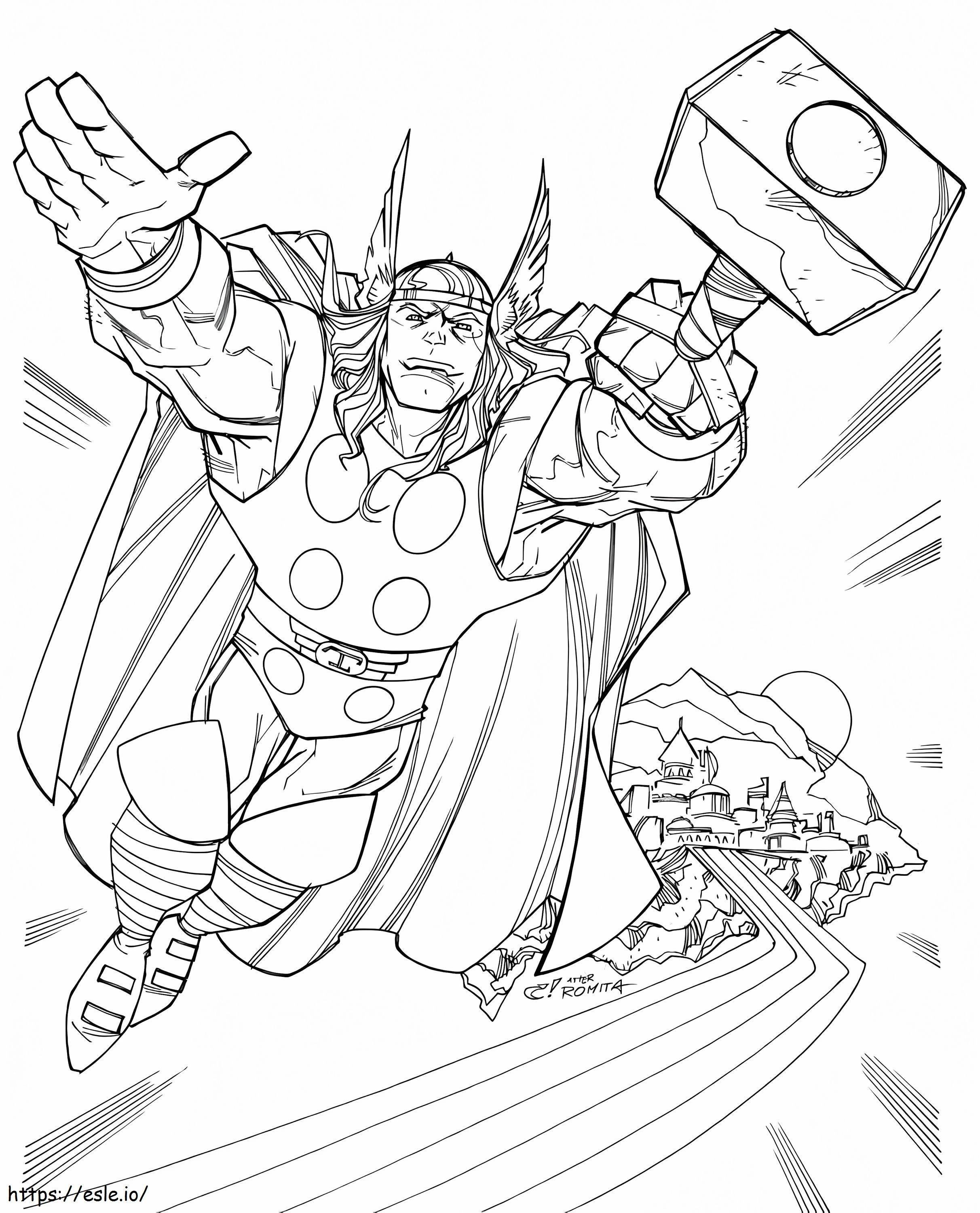 Thor From Asgard coloring page