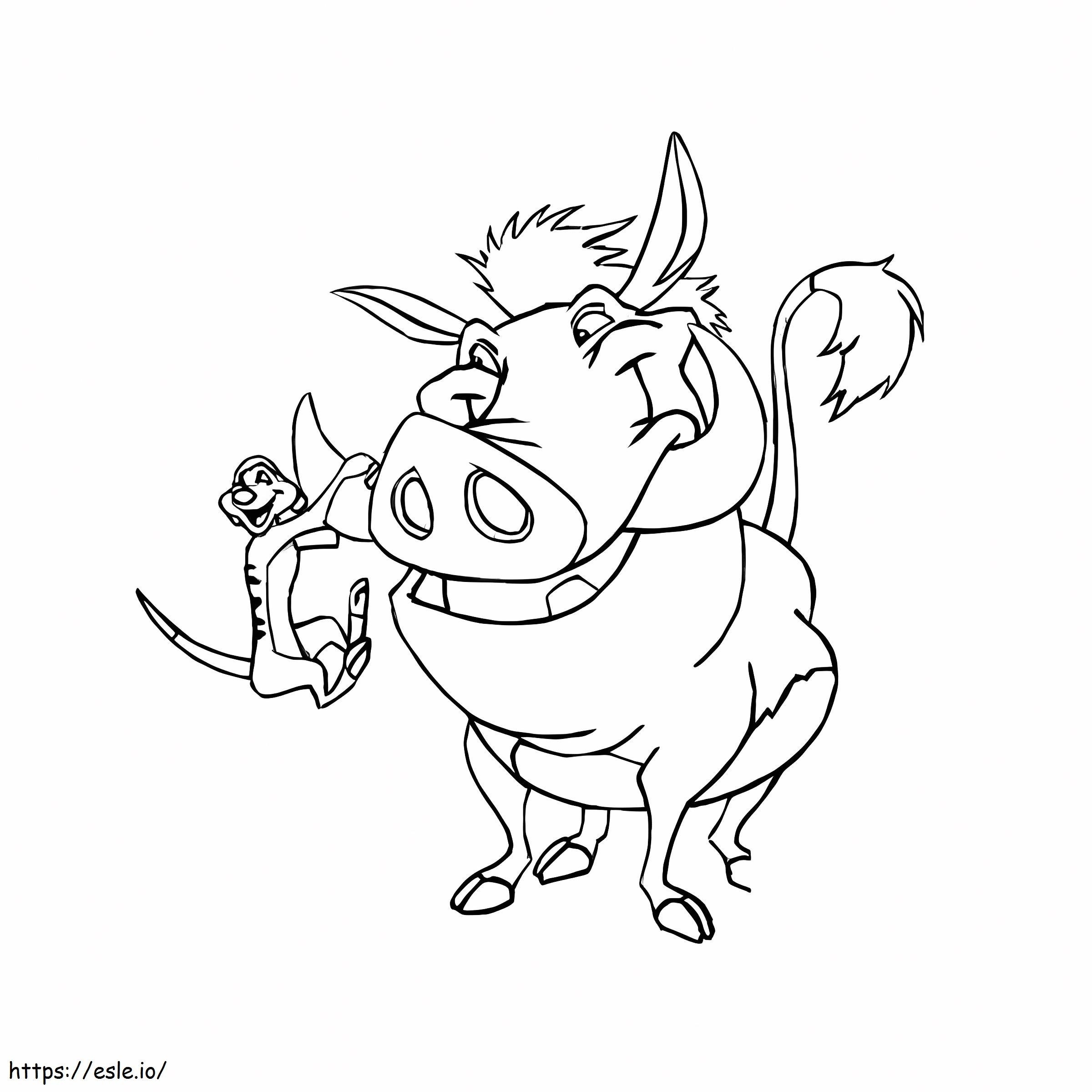 Disney Timon And Pumbaa coloring page