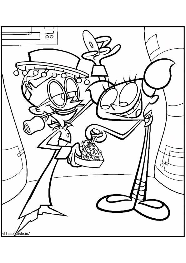 Mandark And Dee Dee coloring page