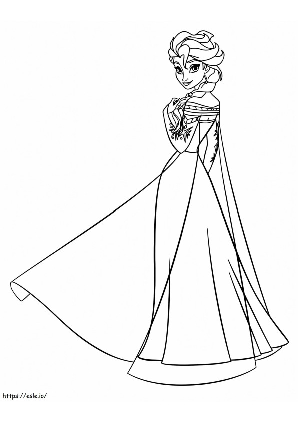 Elsa Standing coloring page