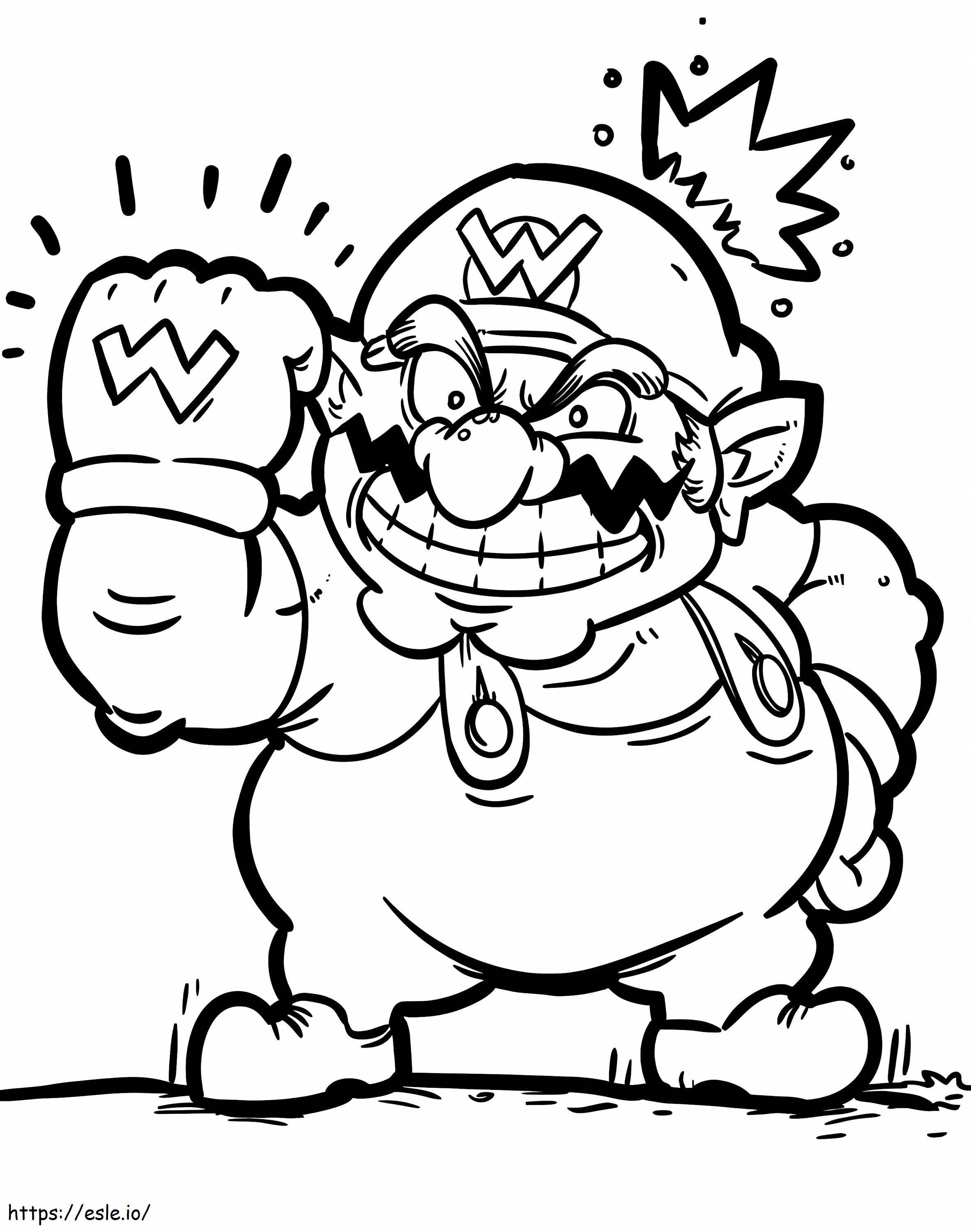 Wario a Super Mario 3-ból kifestő