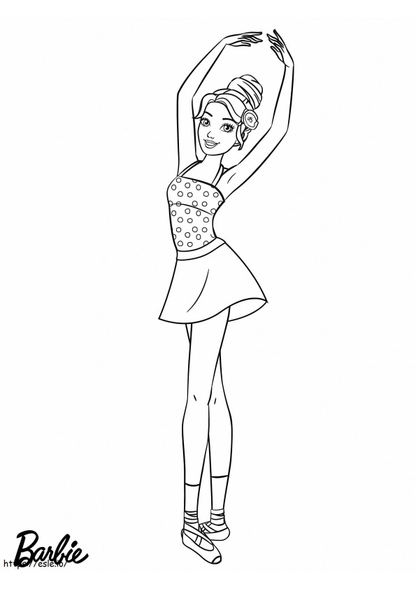 Coloriage Barbie Danseuse Ballerine à imprimer dessin