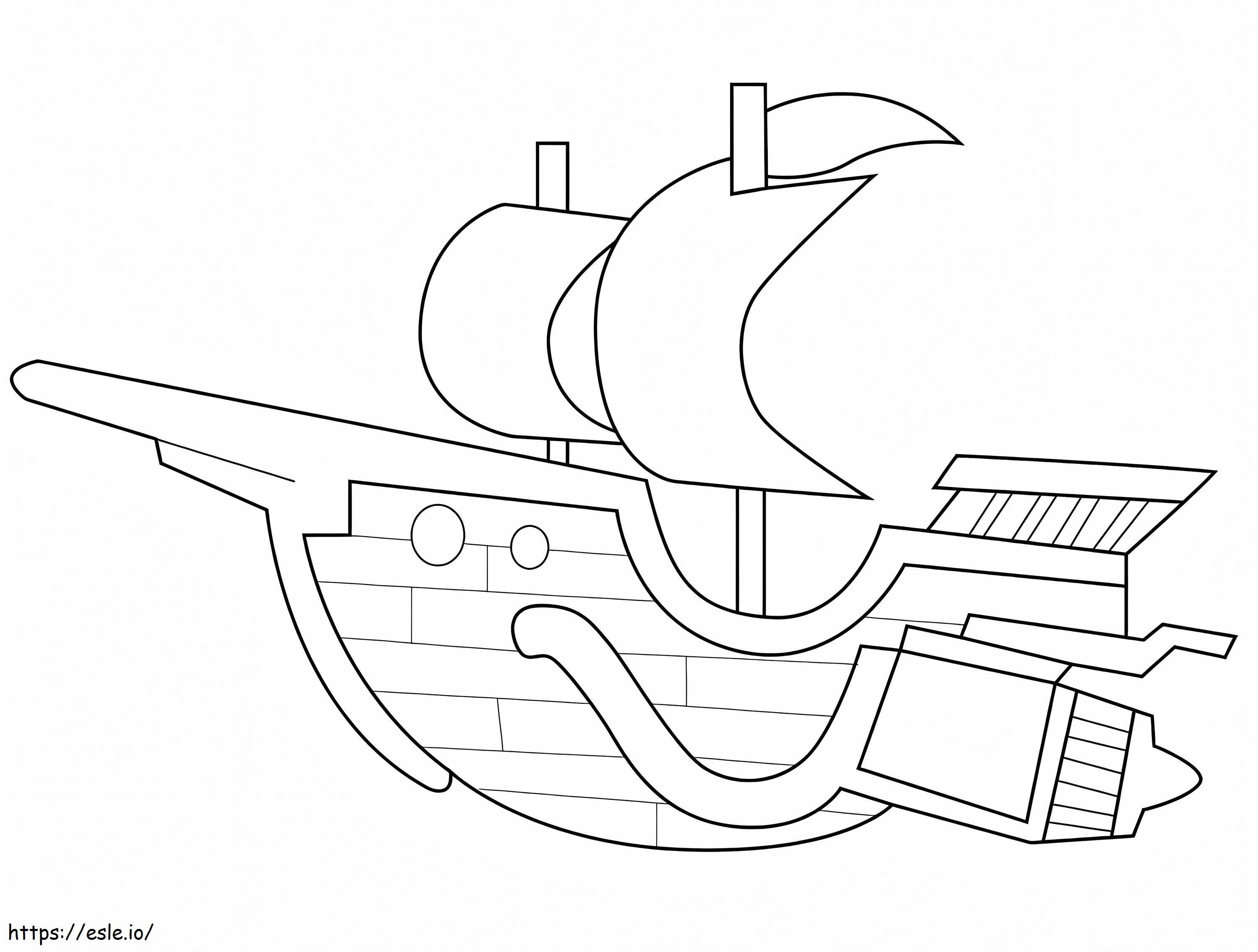 Pirate Ship FNAF coloring page