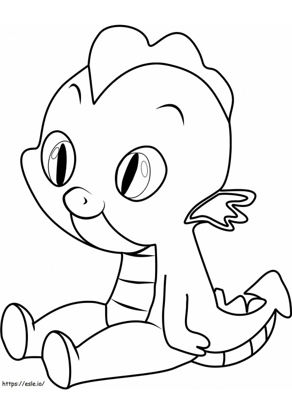 1531448382 Cute Baby Spike A4 coloring page
